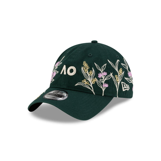 2026 Australian Open Floral Dark Green 9TWENTY Adjustable Hat - New Era Cap