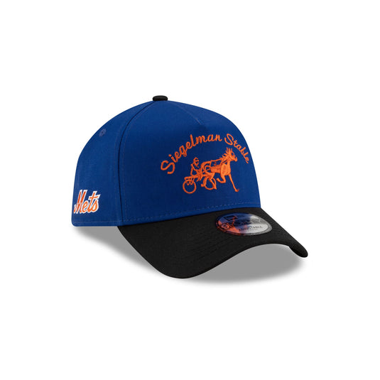 Siegelman Stable x New York Mets Black Visor 9FORTY A-Frame Snapback Hat - New Era Cap