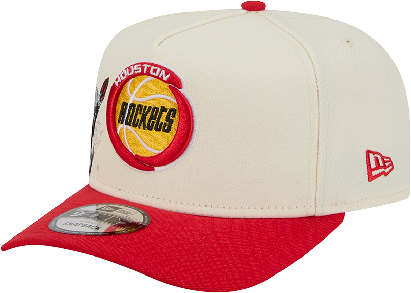 Houston Rockets 1972-1994 Hardwood Classics Chrome White 9FIFTY A-Frame Snapback Hat