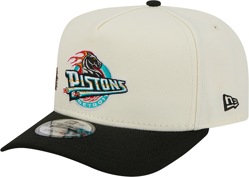 Detroit Pistons 1978-1995 Hardwood Classics Chrome White 9FIFTY A-Frame Snapback Hat