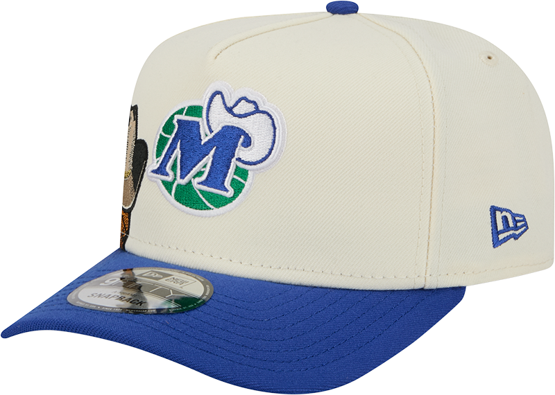 Dallas Mavericks 1970-2000 Hardwood Classics Chrome White 9FIFTY A-Frame Snapback Hat
