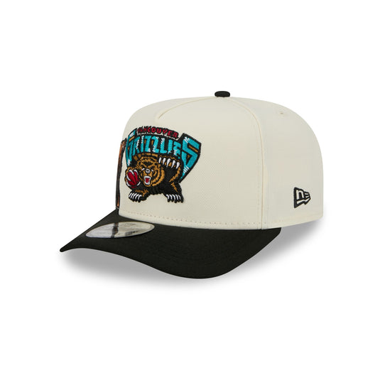 Vancouver Grizzlies 1995-2001 Hardwood Classics Chrome White 9FIFTY A-Frame Snapback Hat - New Era Cap
