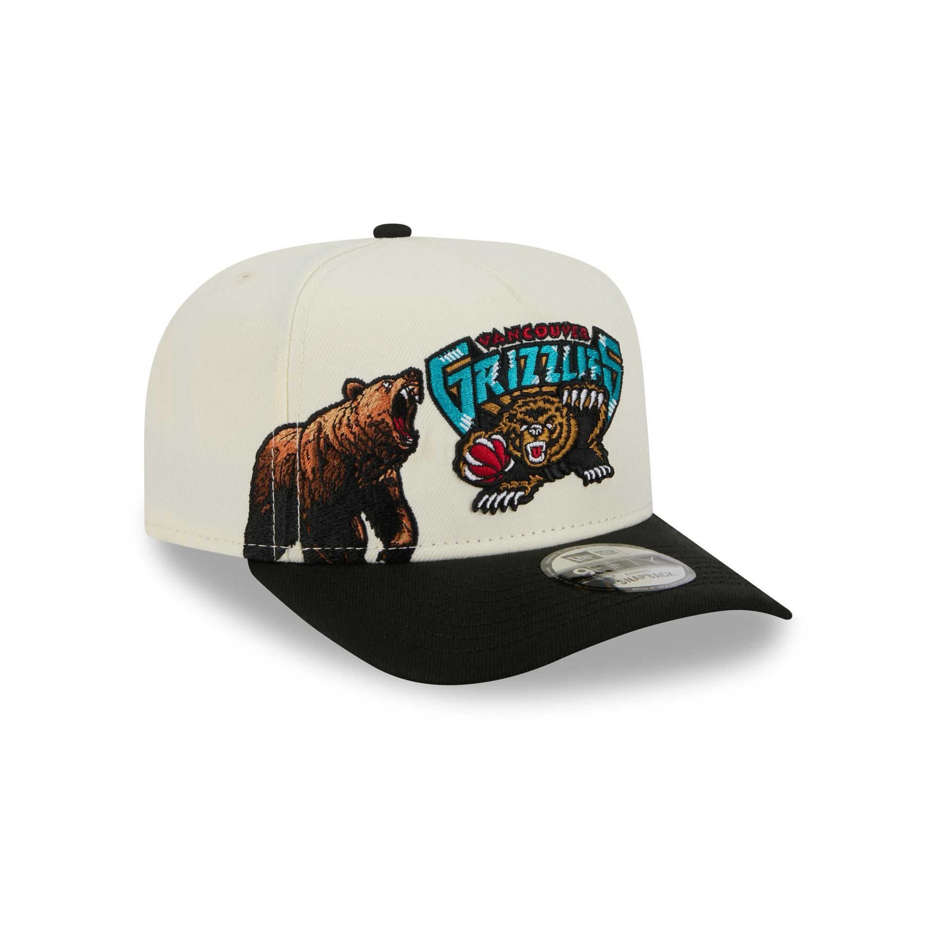 Vancouver Grizzlies 1995-2001 Hardwood Classics Chrome White 9FIFTY A-Frame Snapback Hat