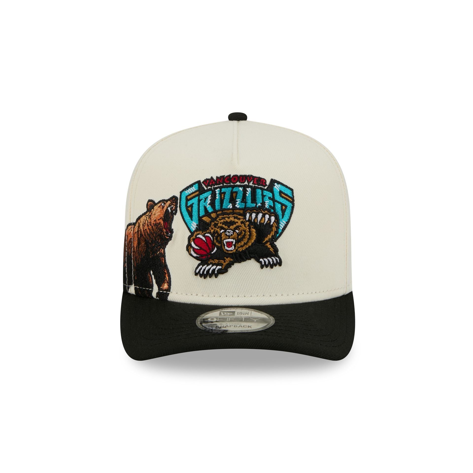 Vancouver Grizzlies 1995-2001 Hardwood Classics Chrome White 9FIFTY A-Frame Snapback Hat