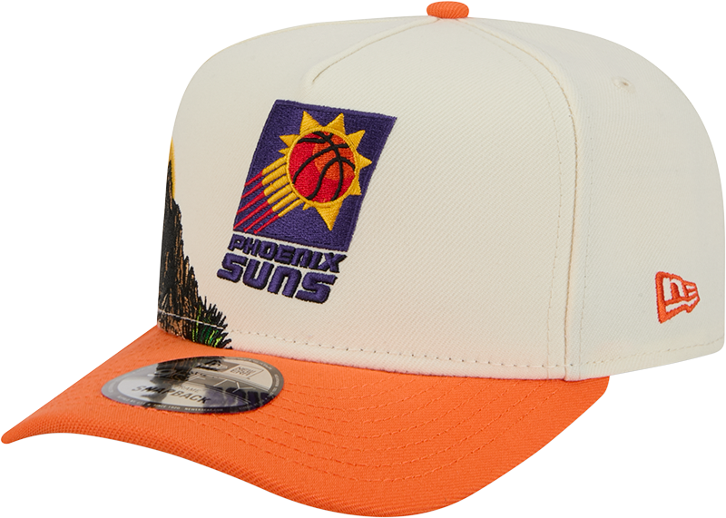 Phoenix Suns 1968-1991 Hardwood Classics Chrome White 9FIFTY A-Frame Snapback Hat