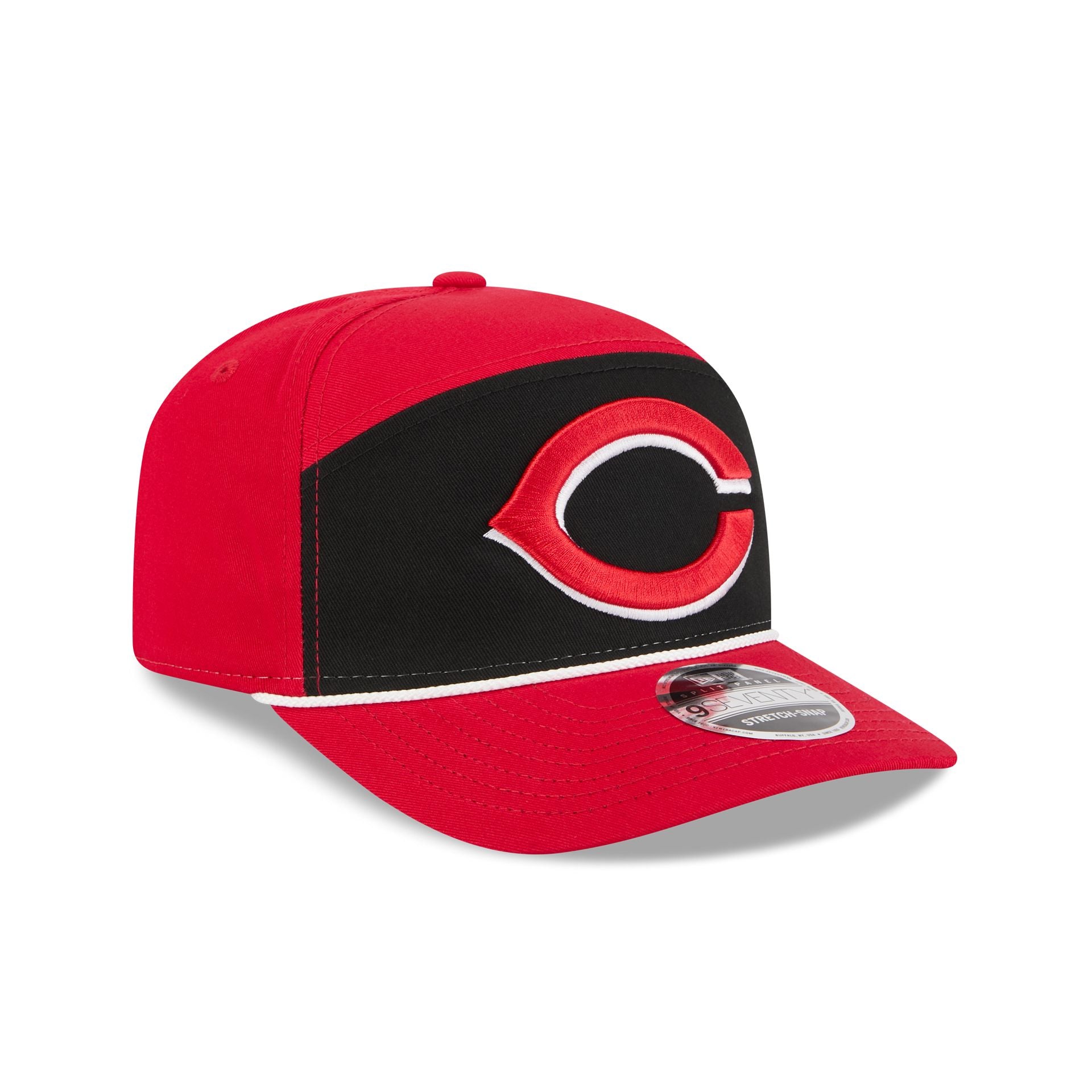 Cincinnati Reds Split Panel 9SEVENTY Stretch-Snap Hat