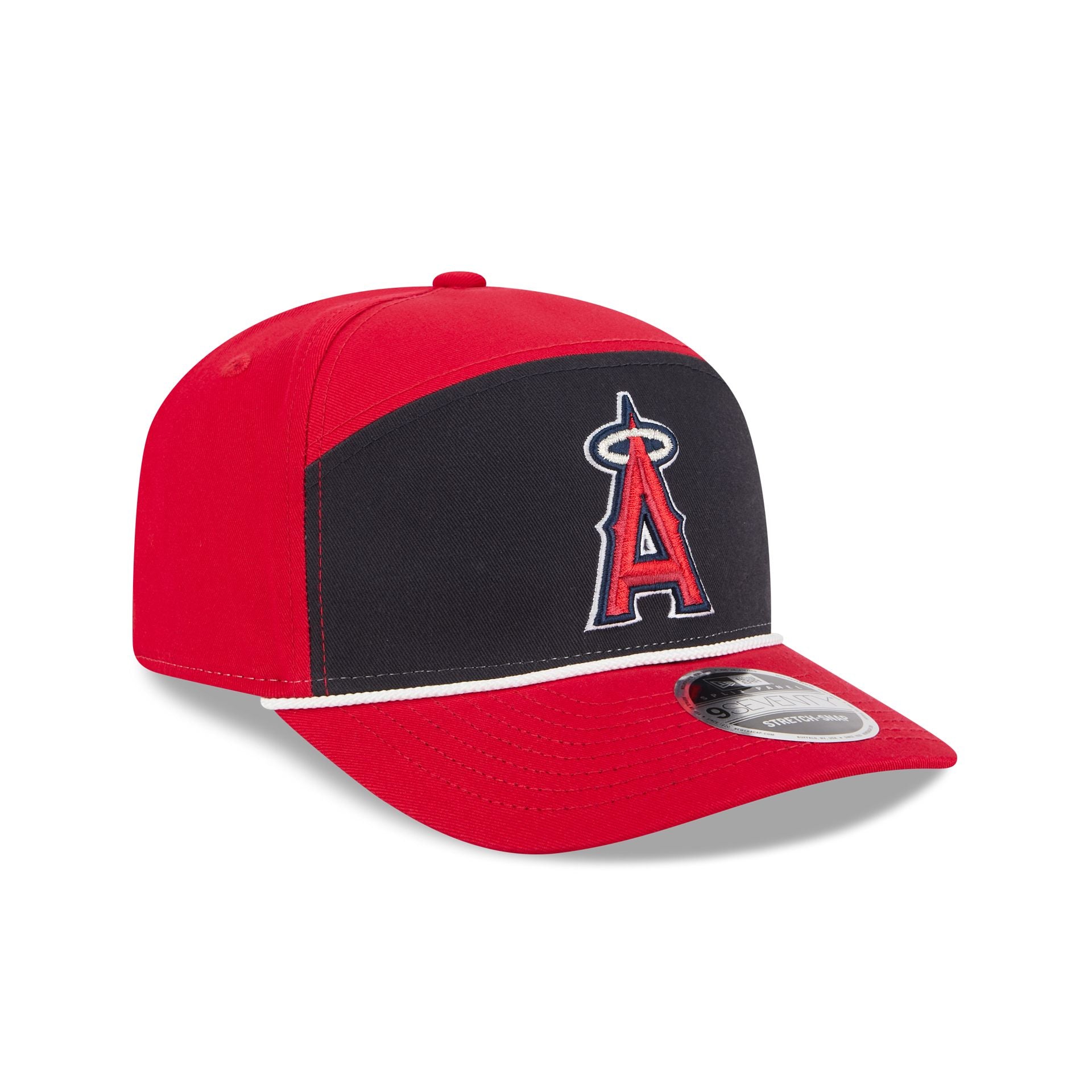 Los Angeles Angels Split Panel 9SEVENTY Stretch-Snap Hat