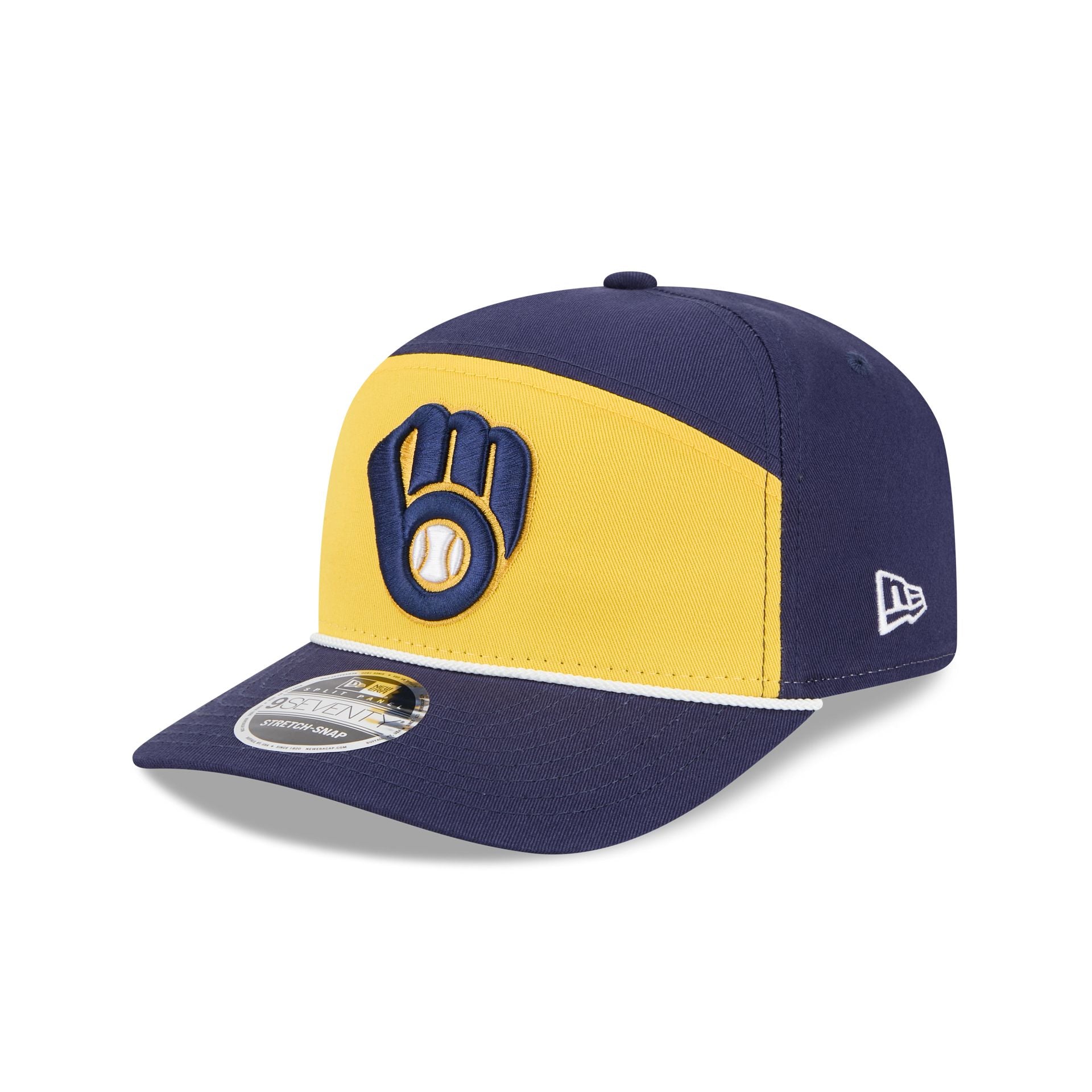 Milwaukee Brewers Split Panel 9SEVENTY Stretch-Snap Hat – New Era Cap