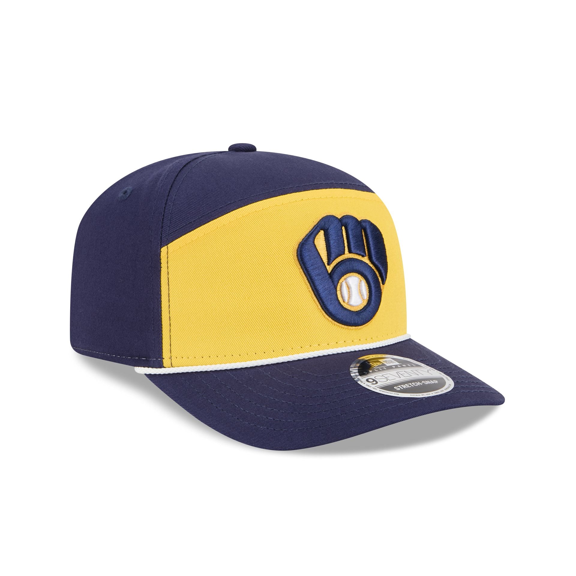 Milwaukee Brewers Split Panel 9SEVENTY Stretch-Snap Hat