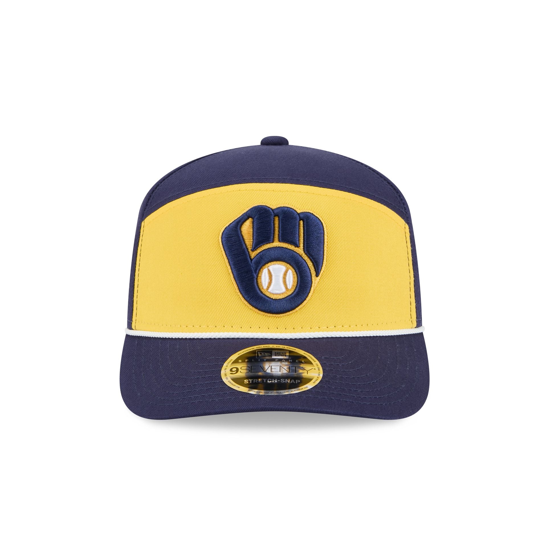 Milwaukee Brewers Split Panel 9SEVENTY Stretch-Snap Hat