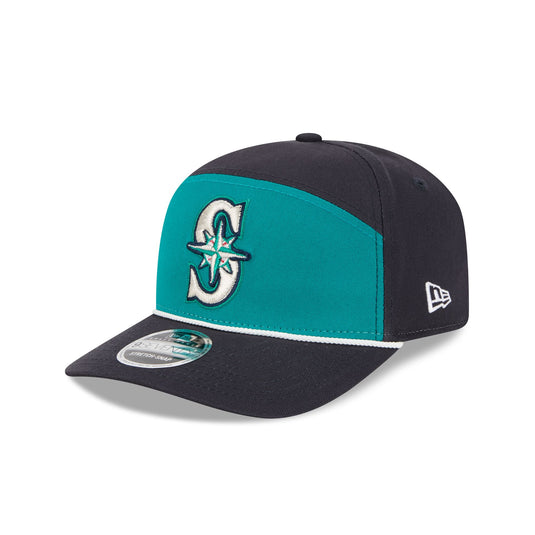 Seattle Mariners Split Panel 9SEVENTY Stretch-Snap Hat - New Era Cap