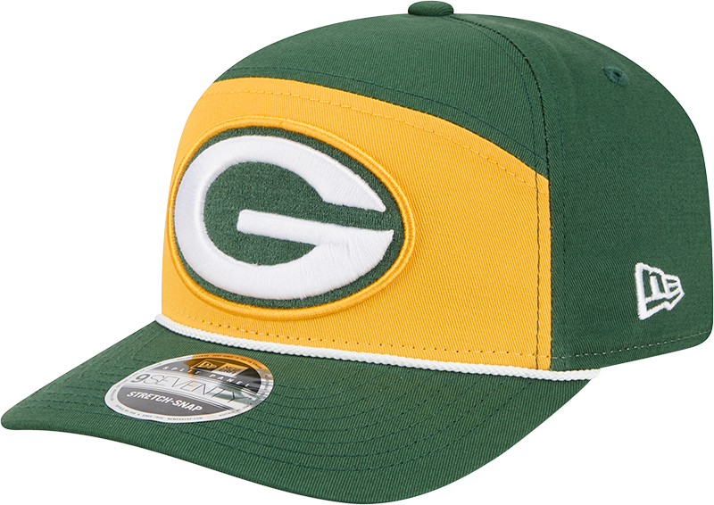 Green Bay Packers Split Panel 9SEVENTY Stretch-Snap Hat