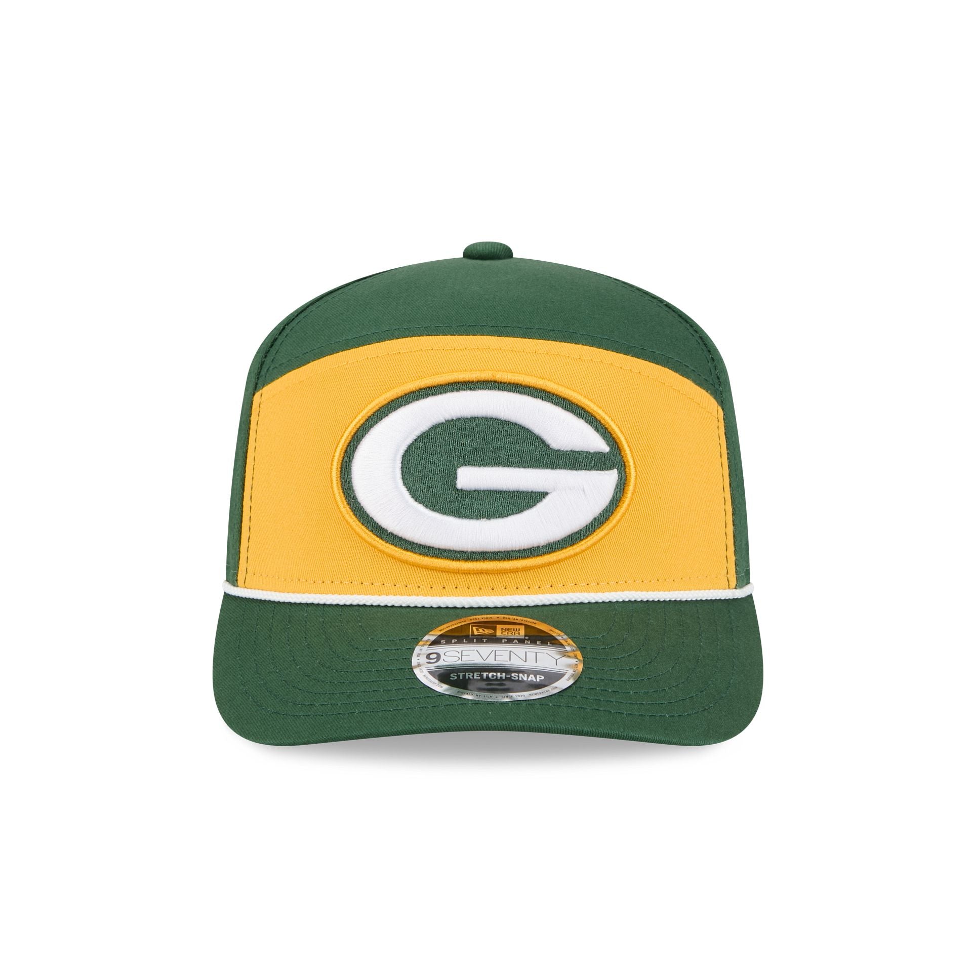 Green Bay Packers Split Panel 9SEVENTY Stretch-Snap Hat