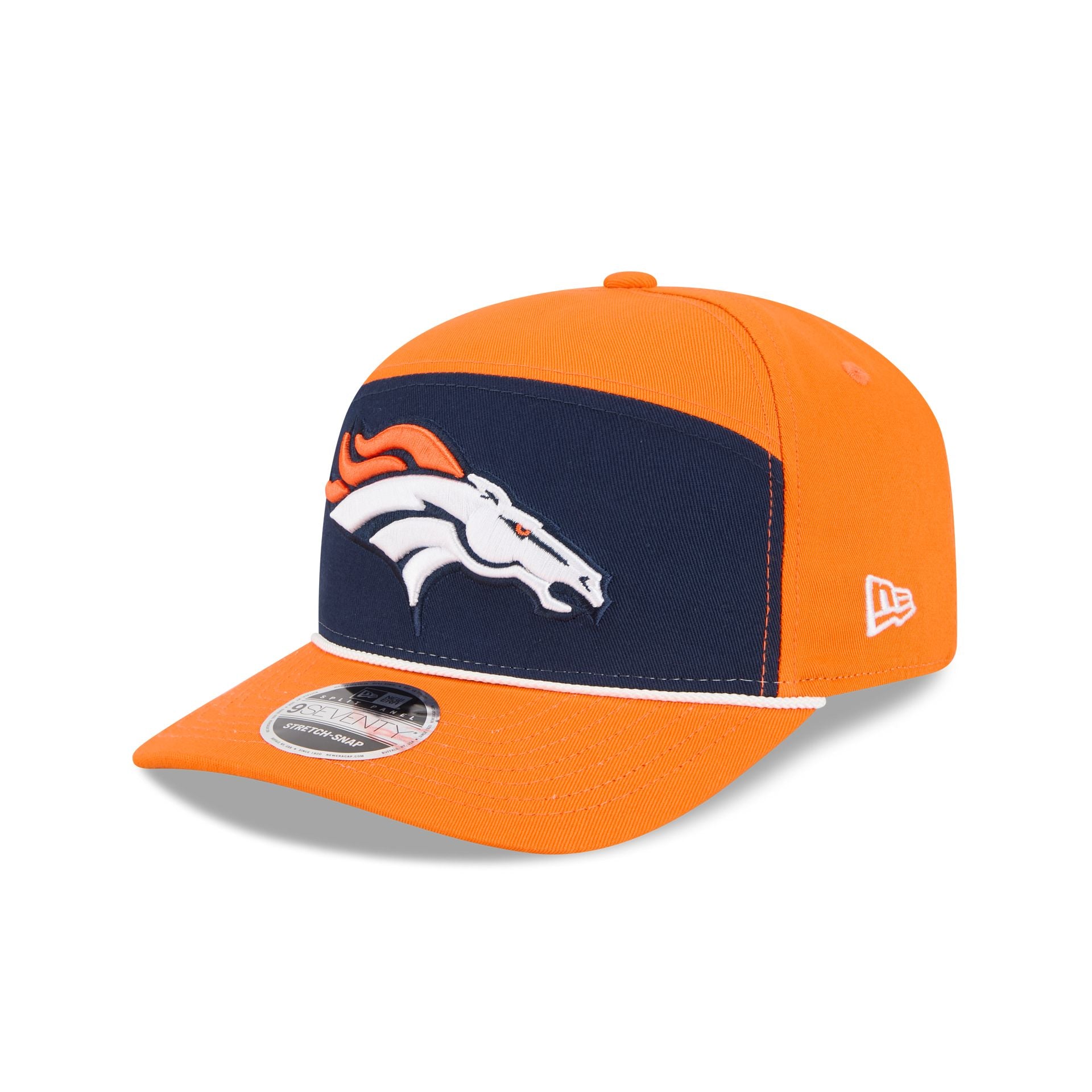 Denver Broncos Split Panel 9SEVENTY Stretch-Snap Hat – New Era Cap