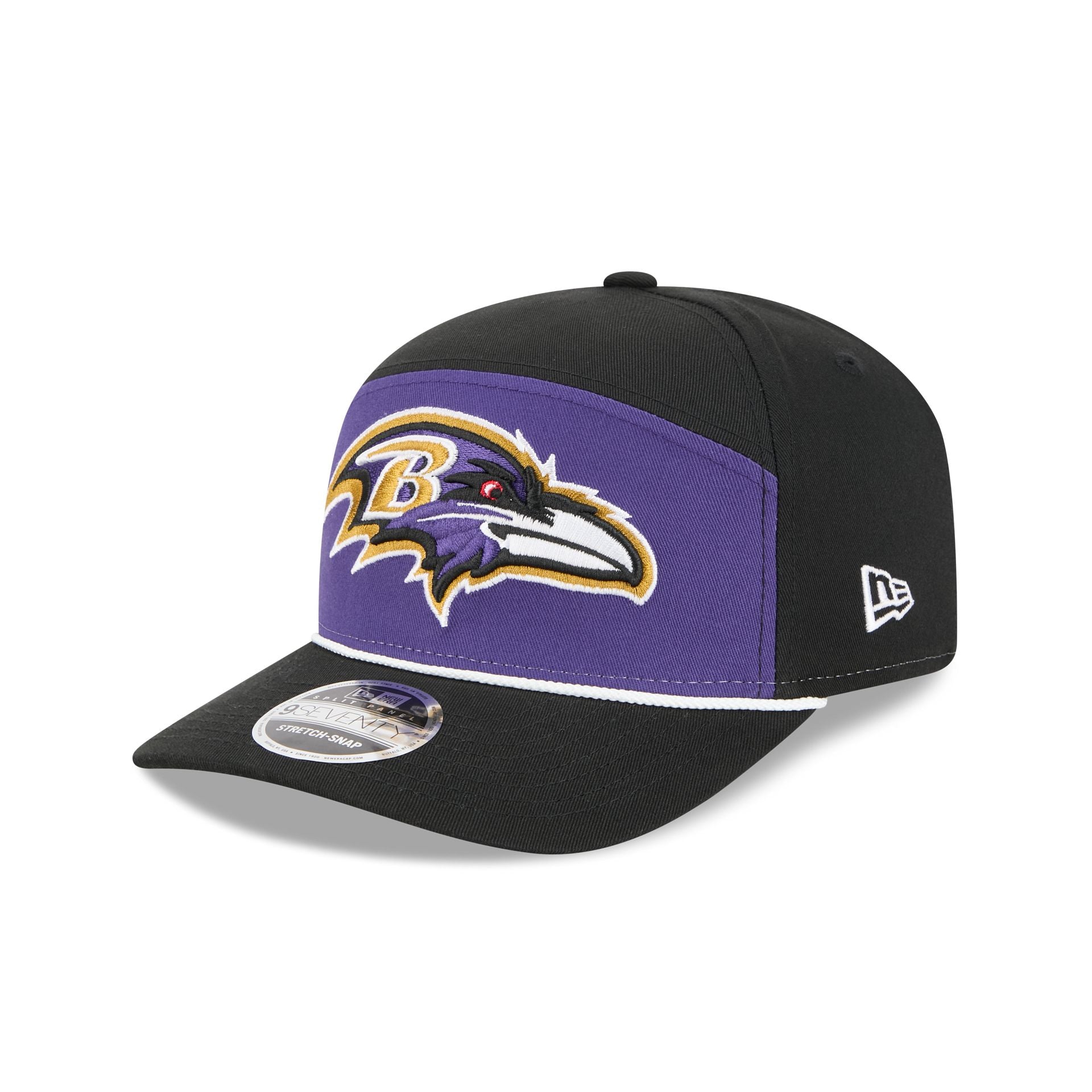 Baltimore Ravens Split Panel 9SEVENTY Stretch-Snap Hat – New Era Cap