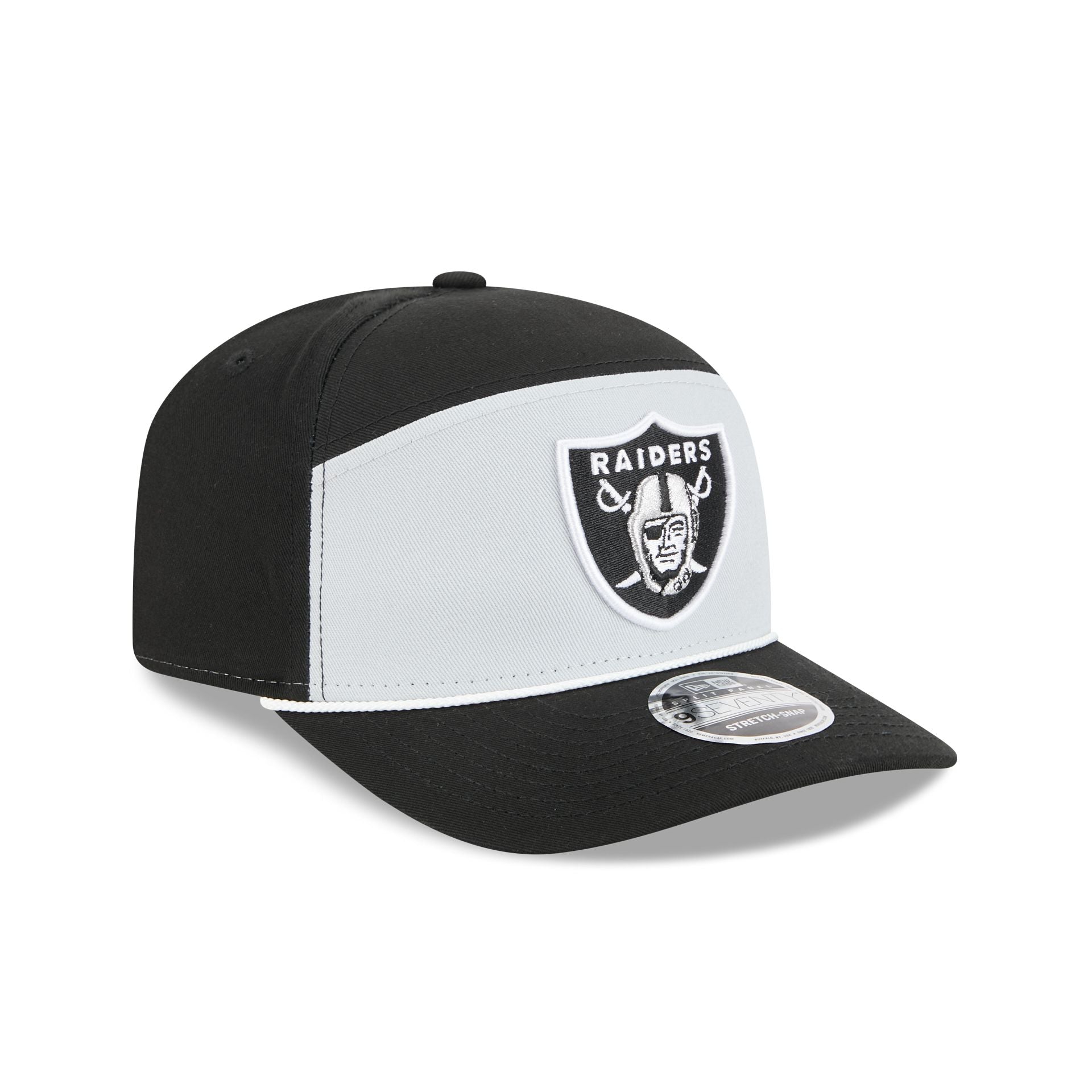 Las Vegas Raiders Split Panel 9SEVENTY Stretch-Snap Hat
