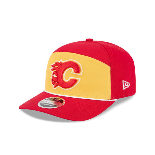 Calgary Flames Split Panel 9SEVENTY Stretch-Snap Hat - New Era Cap