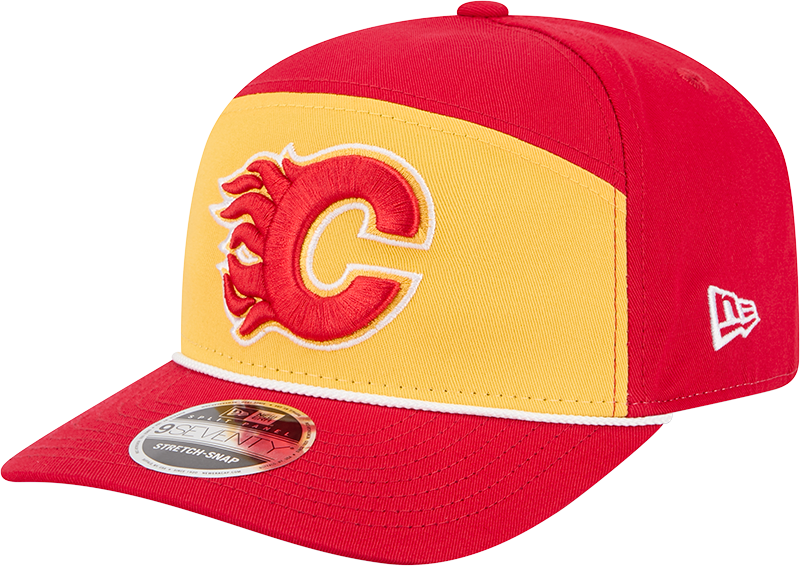 Calgary Flames Split Panel 9SEVENTY Stretch-Snap Hat