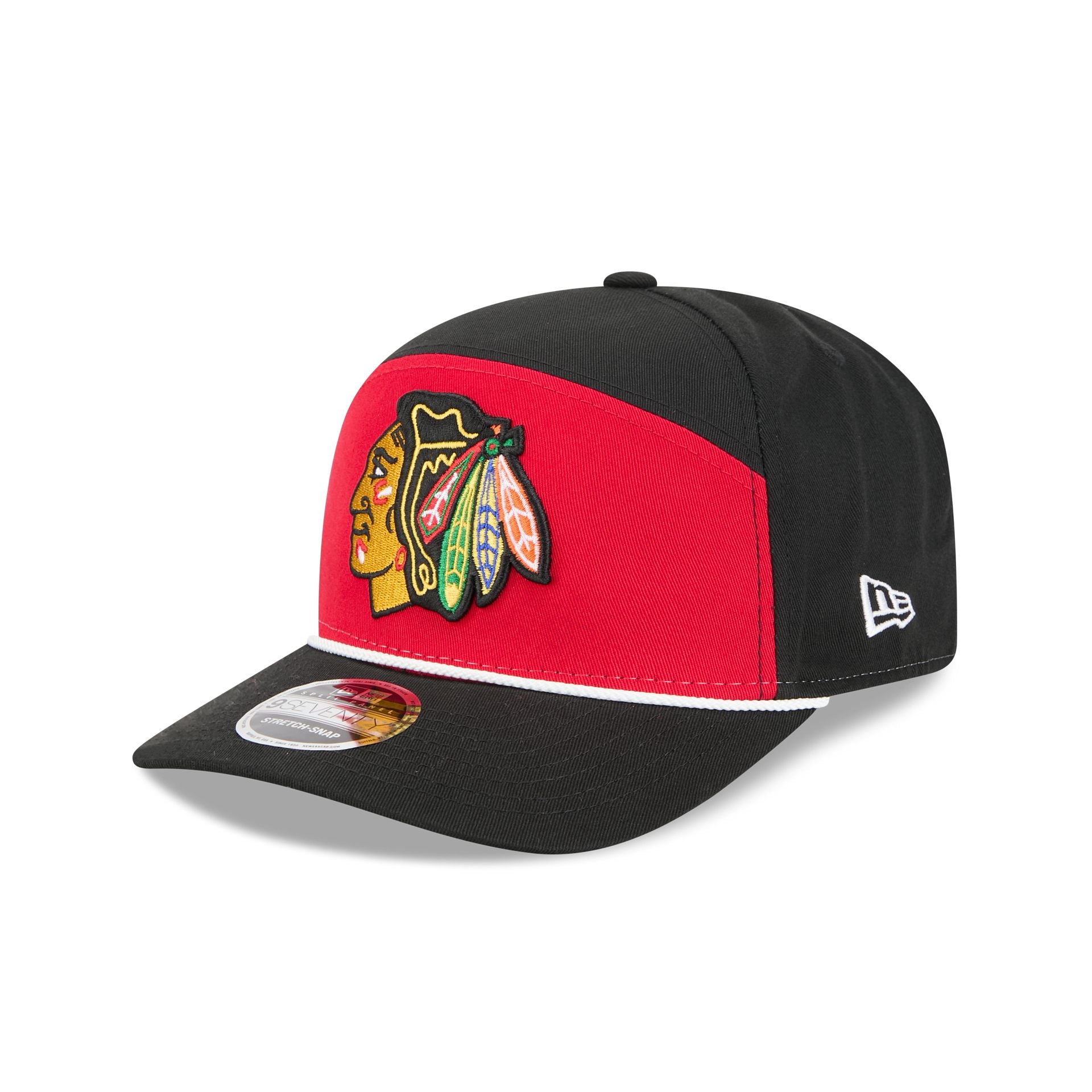 Chicago Blackhawks Split Panel 9SEVENTY Stretch-Snap Hat