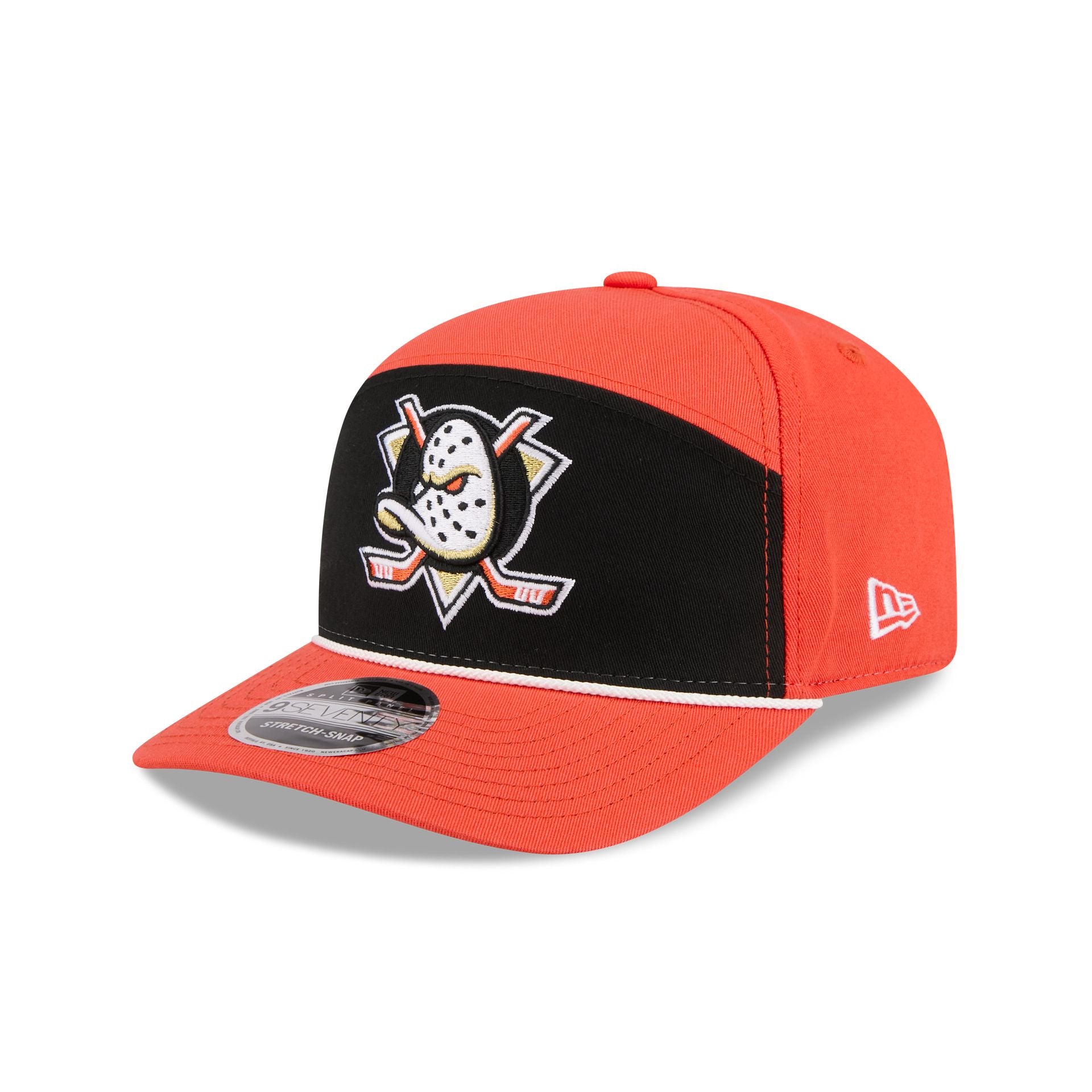 Anaheim Ducks Split Panel 9SEVENTY Stretch-Snap Hat
