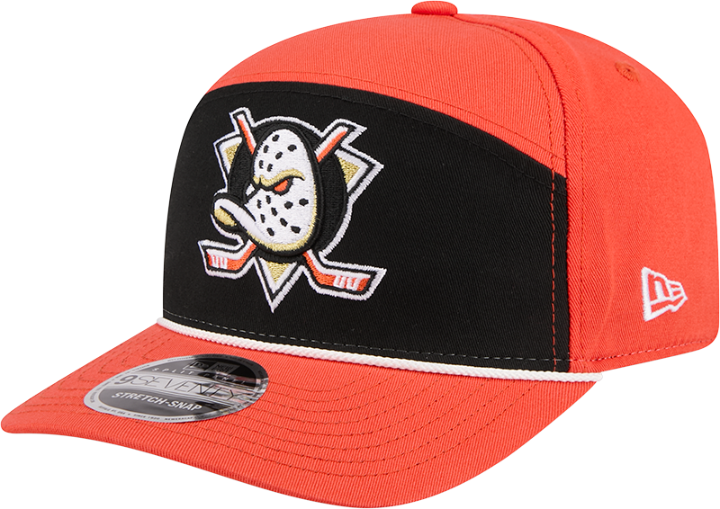 Anaheim Ducks Split Panel 9SEVENTY Stretch-Snap Hat