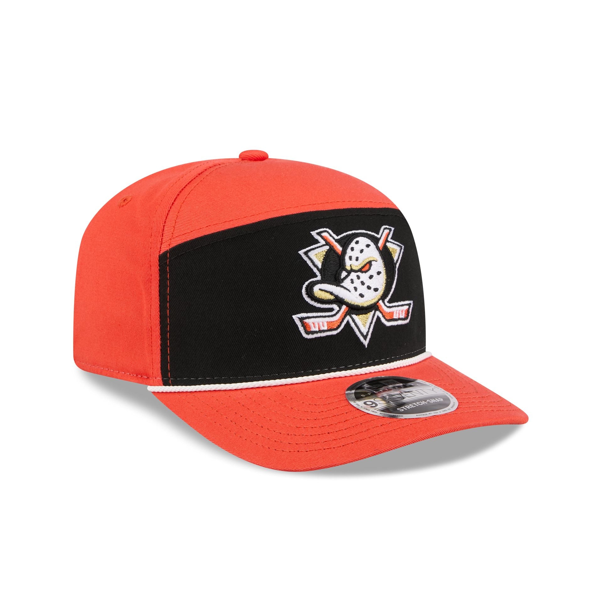 Anaheim Ducks Split Panel 9SEVENTY Stretch-Snap Hat