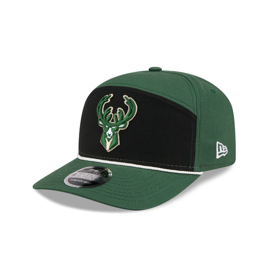 Milwaukee Bucks Split Panel 9SEVENTY Stretch-Snap Hat - New Era Cap