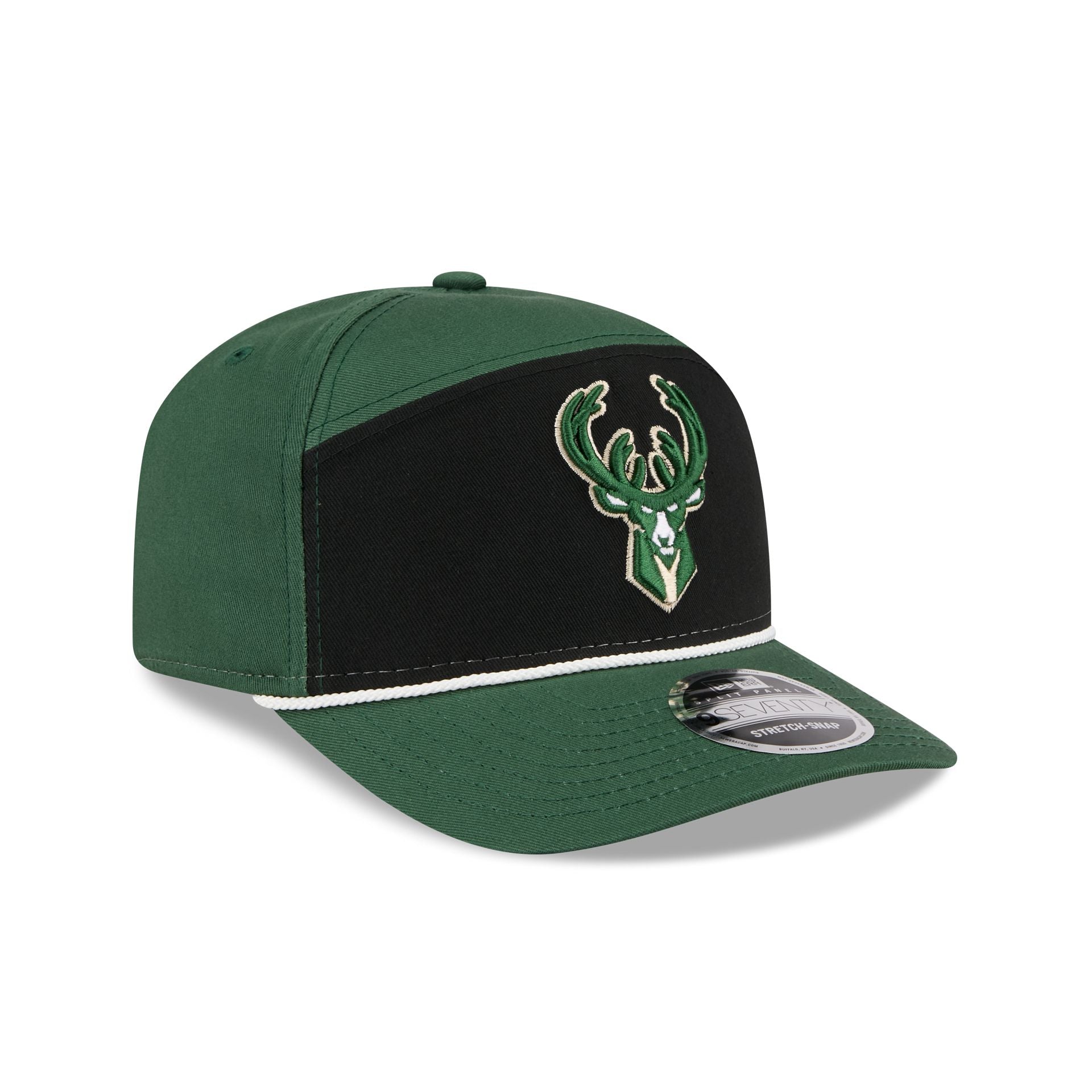 Milwaukee Bucks Split Panel 9SEVENTY Stretch-Snap Hat