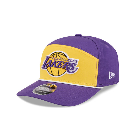 Los Angeles Lakers Split Panel 9SEVENTY Stretch-Snap Hat - New Era Cap