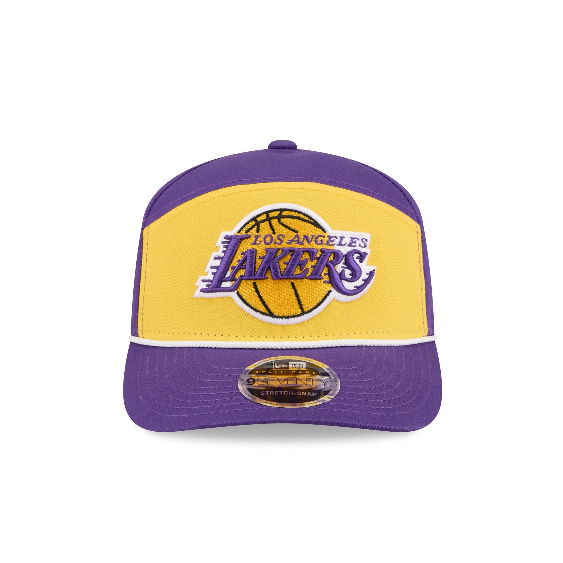 Los Angeles Lakers Split Panel 9SEVENTY Stretch-Snap Hat