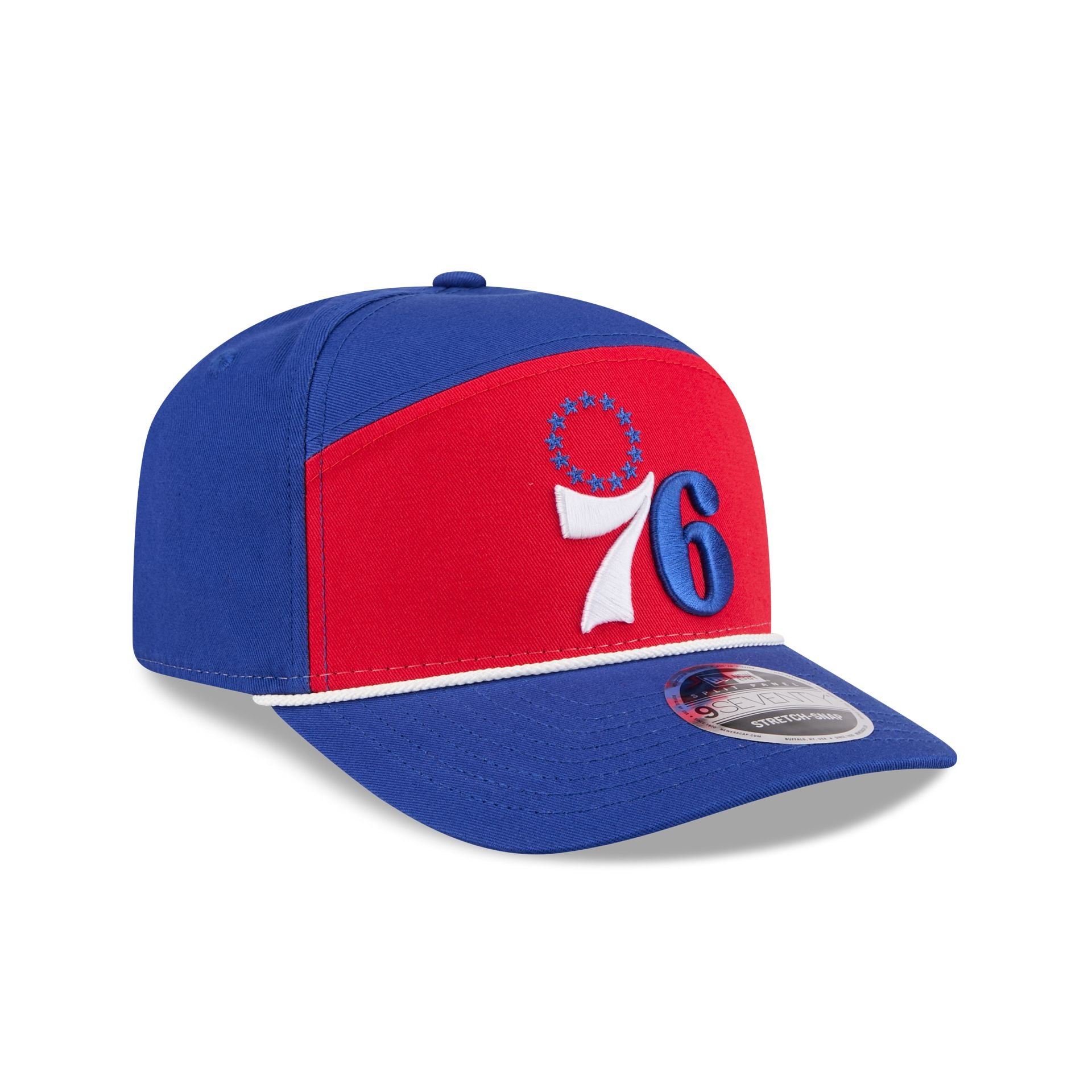 Philadelphia 76ers Split Panel 9SEVENTY Stretch-Snap Hat
