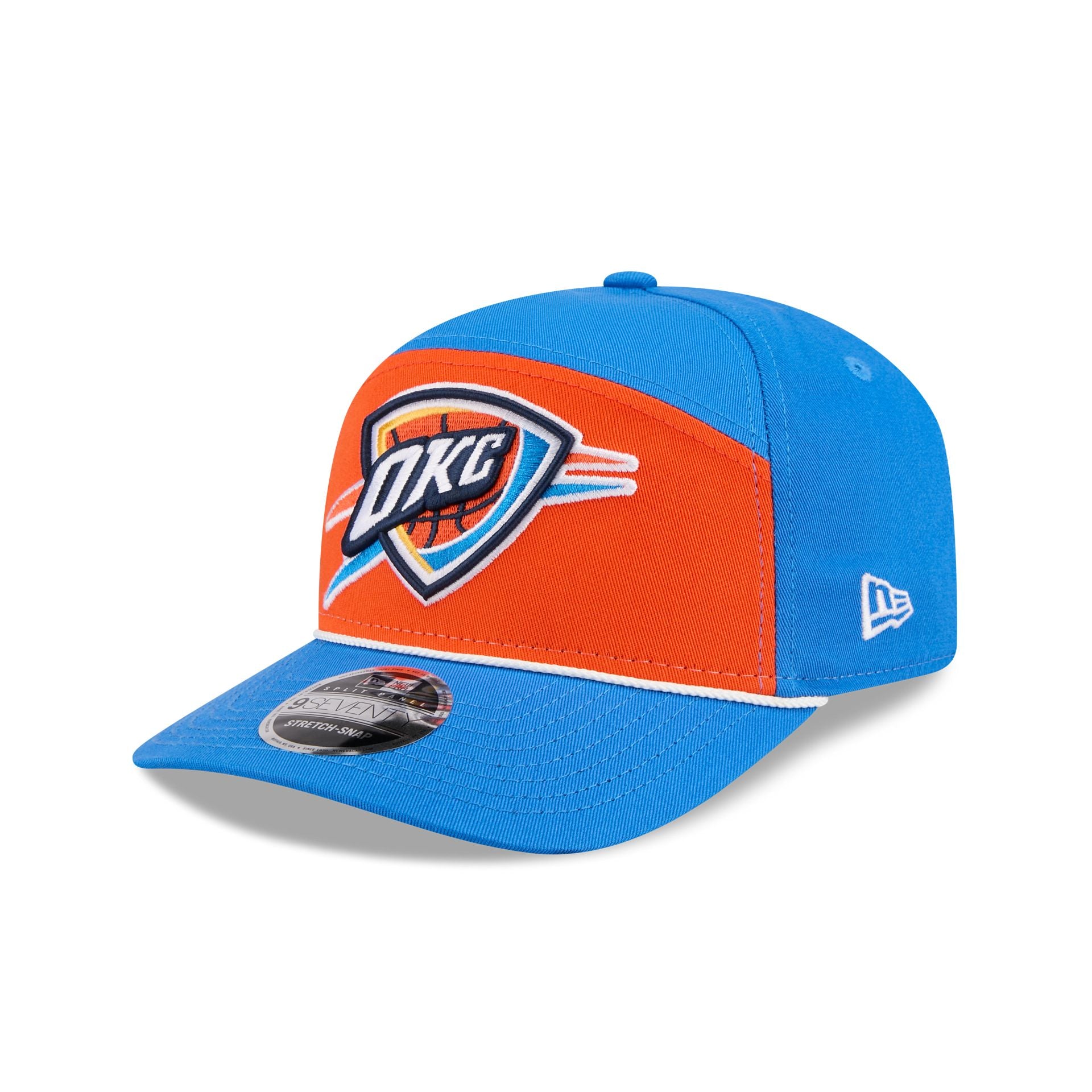Oklahoma City Thunder Split Panel 9SEVENTY Stretch-Snap Hat