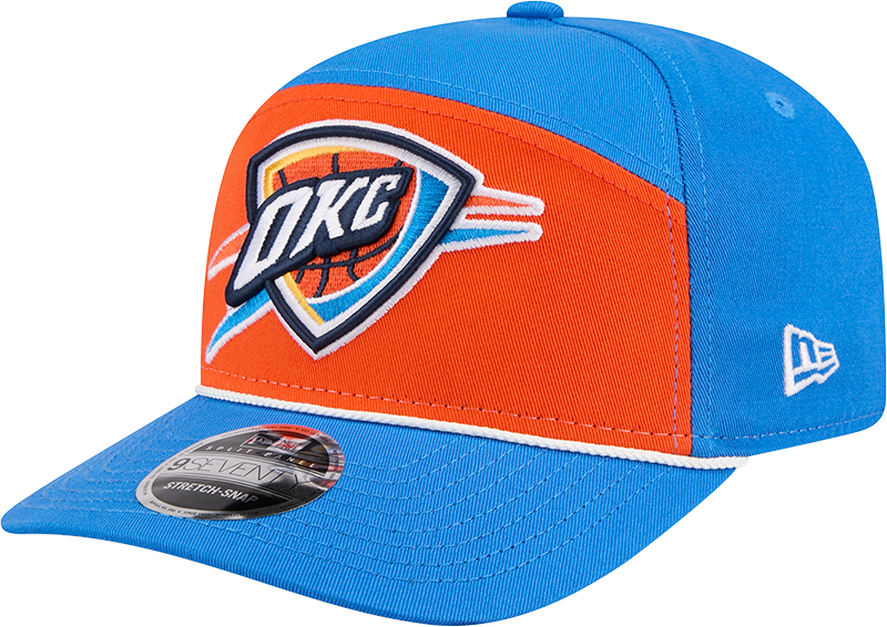 Oklahoma City Thunder Split Panel 9SEVENTY Stretch-Snap Hat