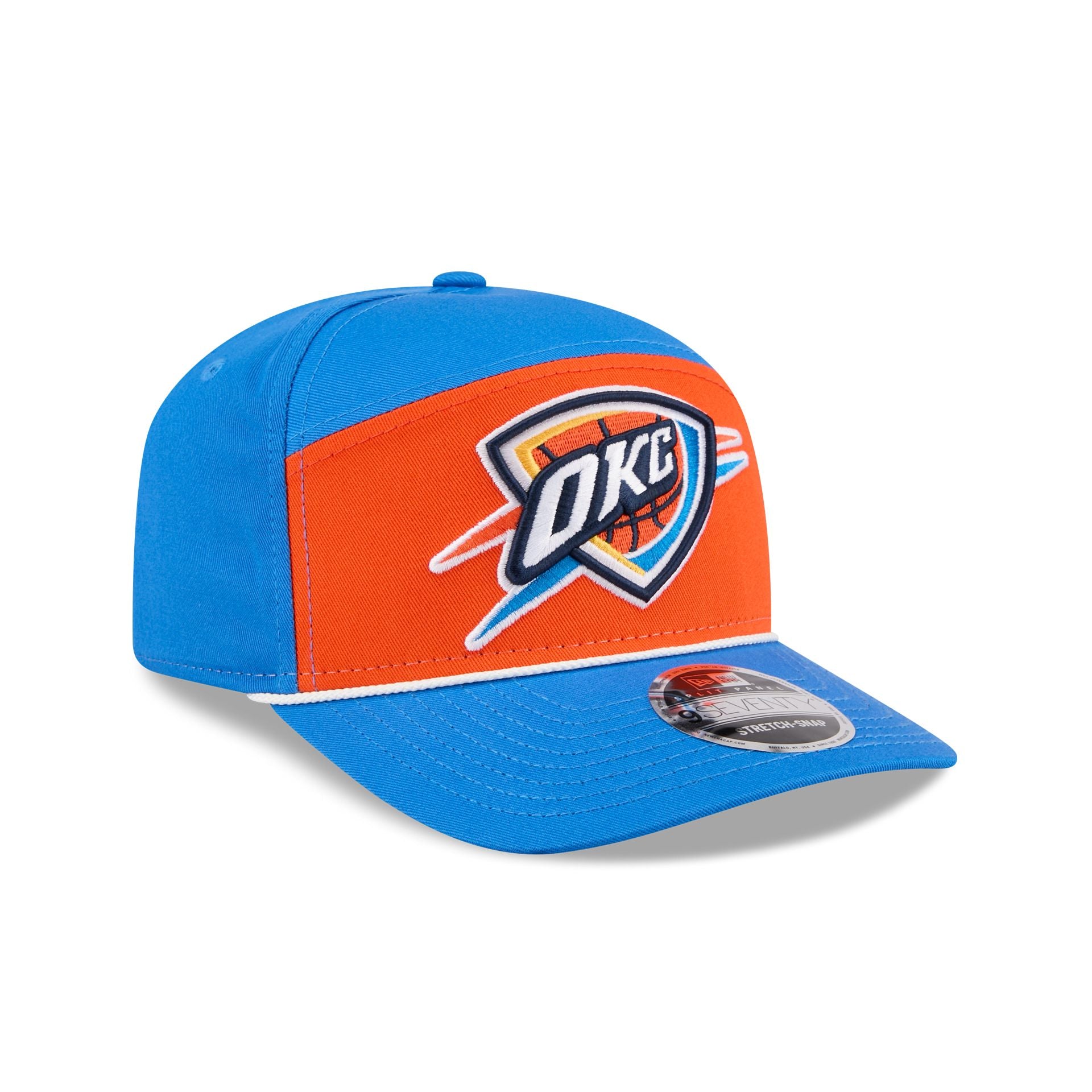 Oklahoma City Thunder Split Panel 9SEVENTY Stretch-Snap Hat