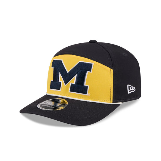 Michigan Wolverines Split Panel 9SEVENTY Stretch-Snap Hat - New Era Cap