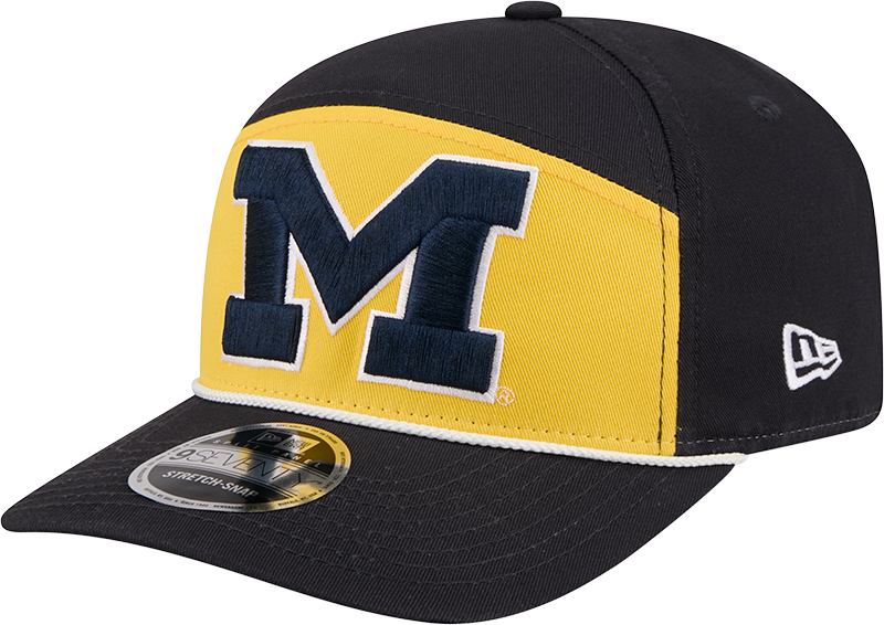 Michigan Wolverines Split Panel 9SEVENTY Stretch-Snap Hat