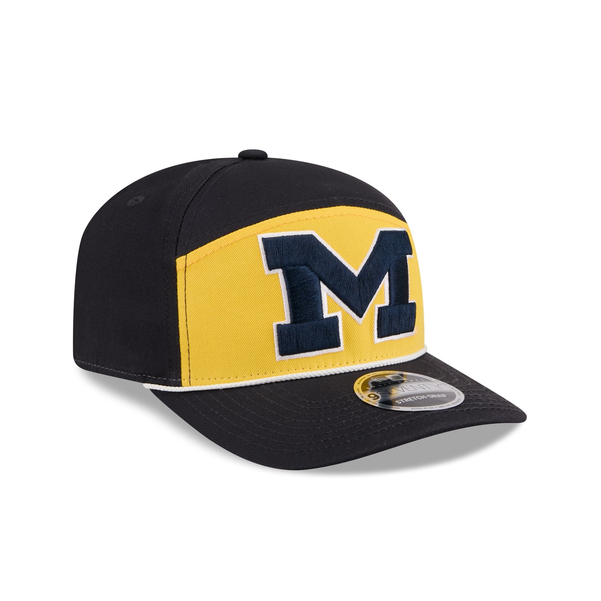 Michigan Wolverines Split Panel 9SEVENTY Stretch-Snap Hat