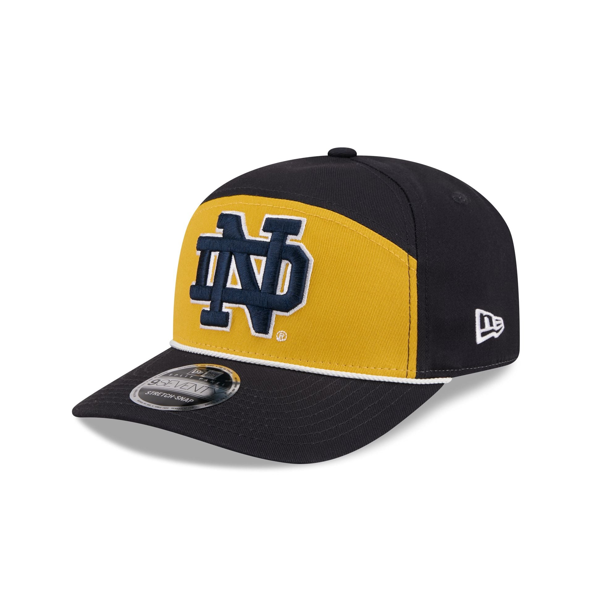 Notre Dame Fighting Irish Split Panel 9SEVENTY Stretch-Snap Hat
