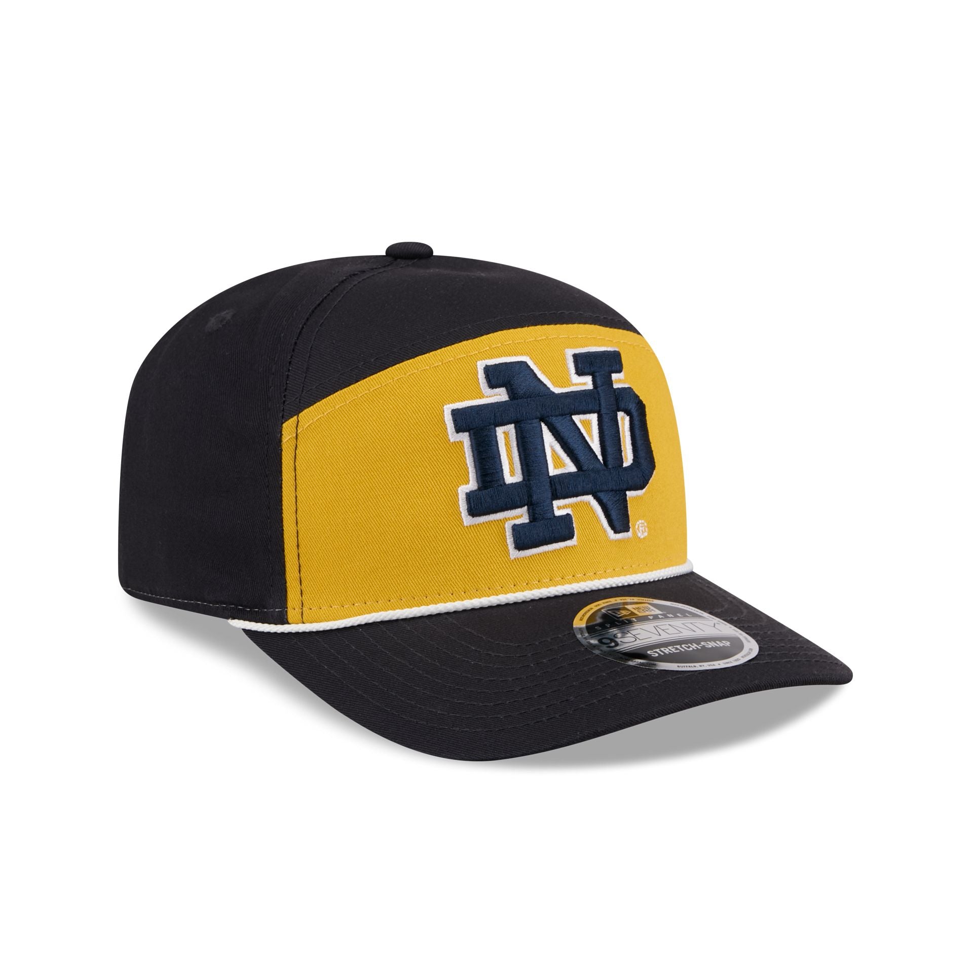 Notre Dame Fighting Irish Split Panel 9SEVENTY Stretch-Snap Hat