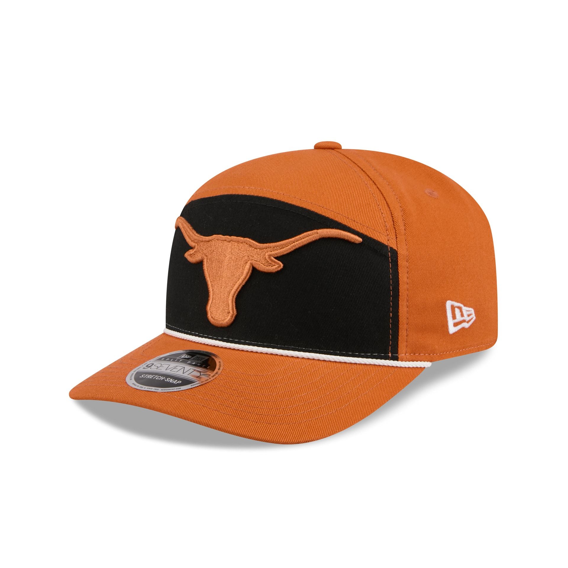 Texas Longhorns Split Panel 9SEVENTY Stretch-Snap Hat
