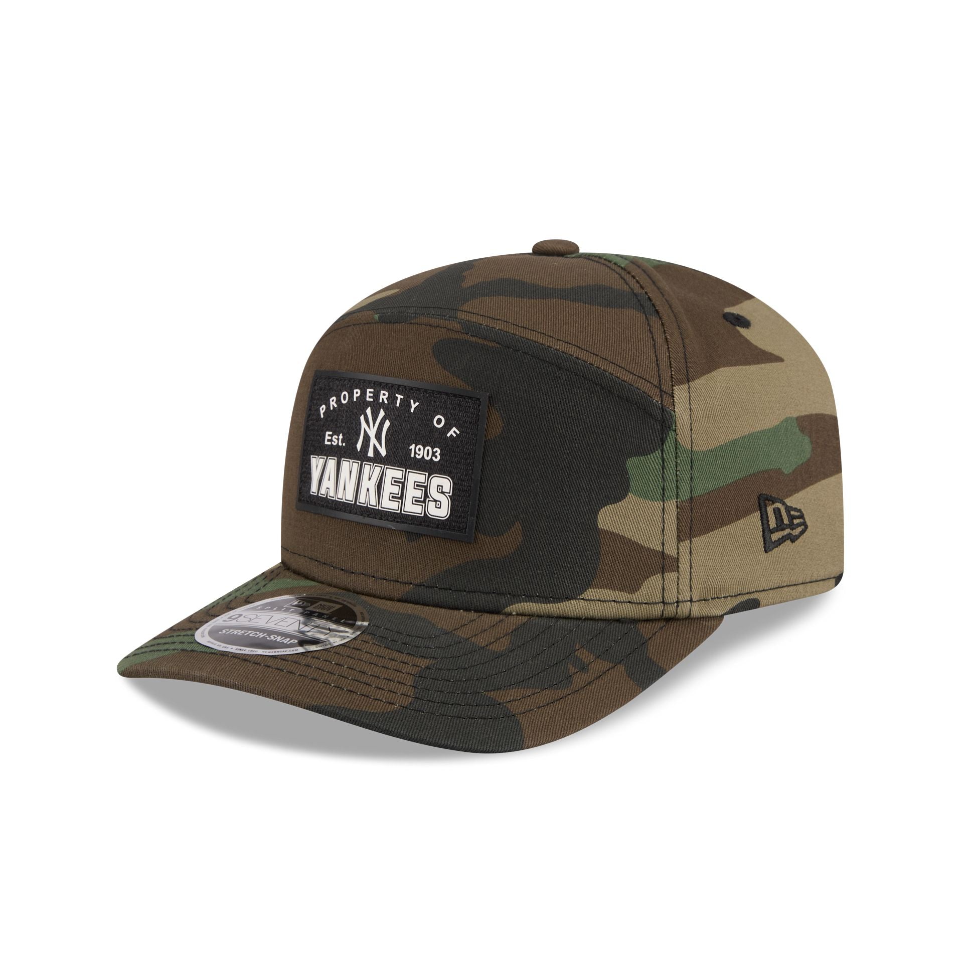 New York Yankees Property of Patch Camo Split Panel 9SEVENTY Stretch-Snap Hat