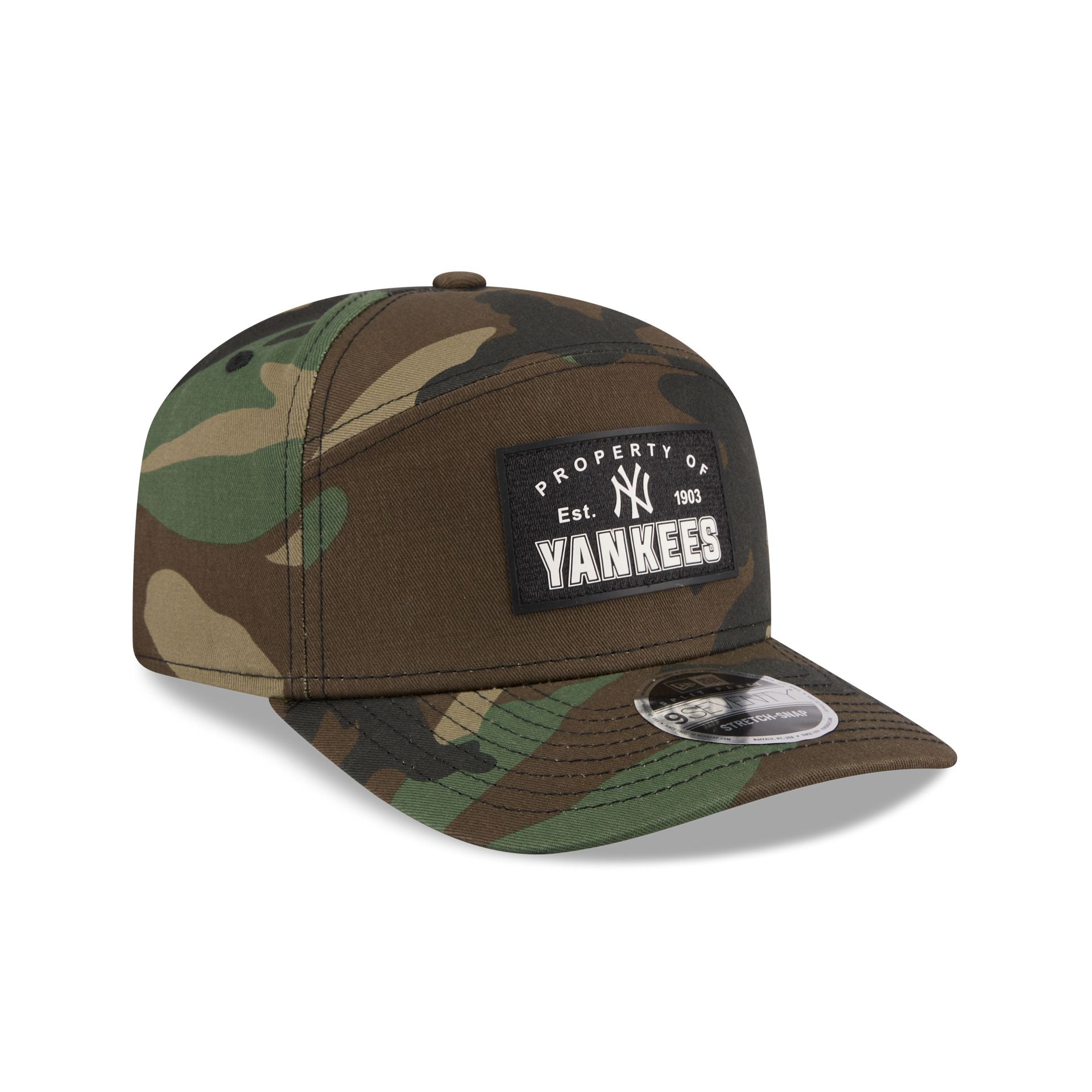 New York Yankees Property of Patch Camo Split Panel 9SEVENTY Stretch-Snap Hat