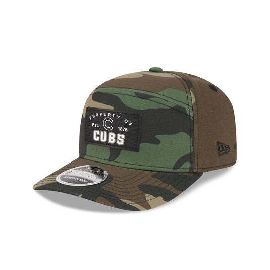 Chicago Cubs Property of Patch Camo Split Panel 9SEVENTY Stretch-Snap Hat - New Era Cap