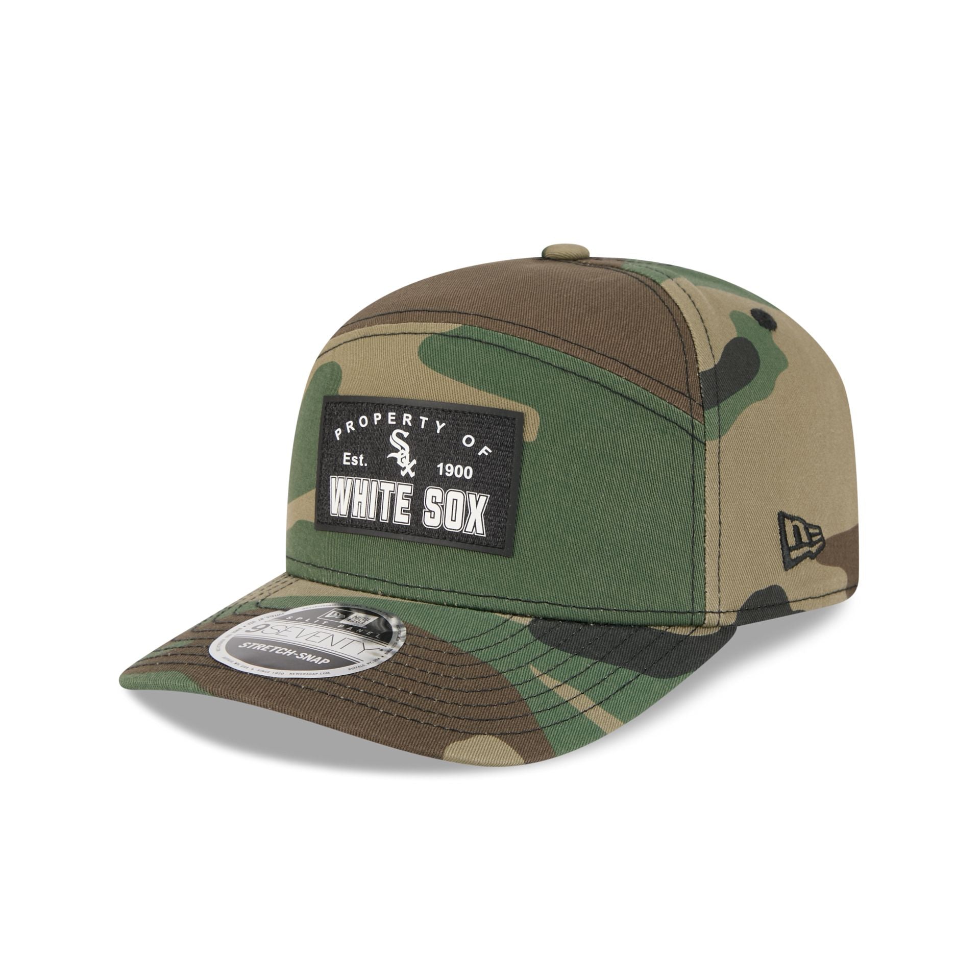 Chicago White Sox Property of Patch Camo Split Panel 9SEVENTY Stretch-Snap Hat