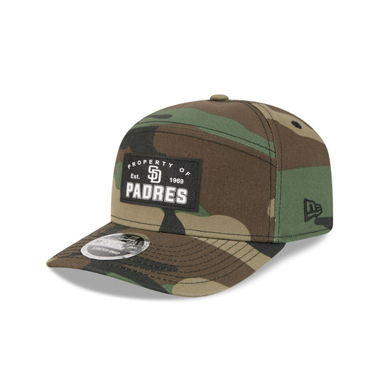 San Diego Padres Property of Patch Camo Split Panel 9SEVENTY Stretch-Snap Hat - New Era Cap