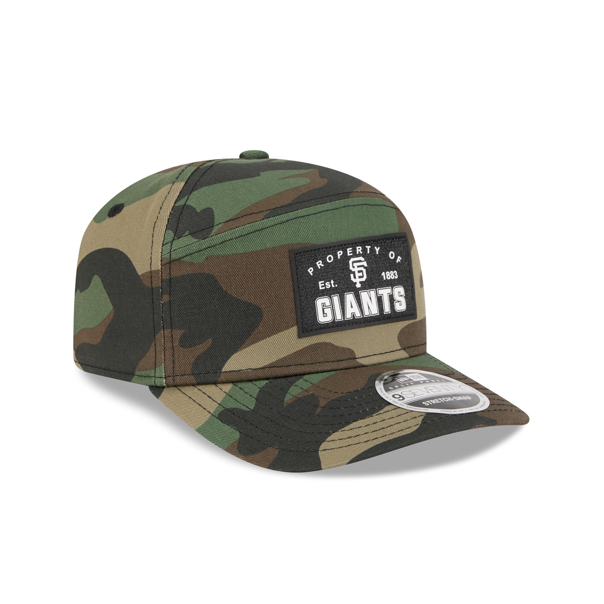 San Francisco Giants Property of Patch Camo Split Panel 9SEVENTY Stretch-Snap Hat