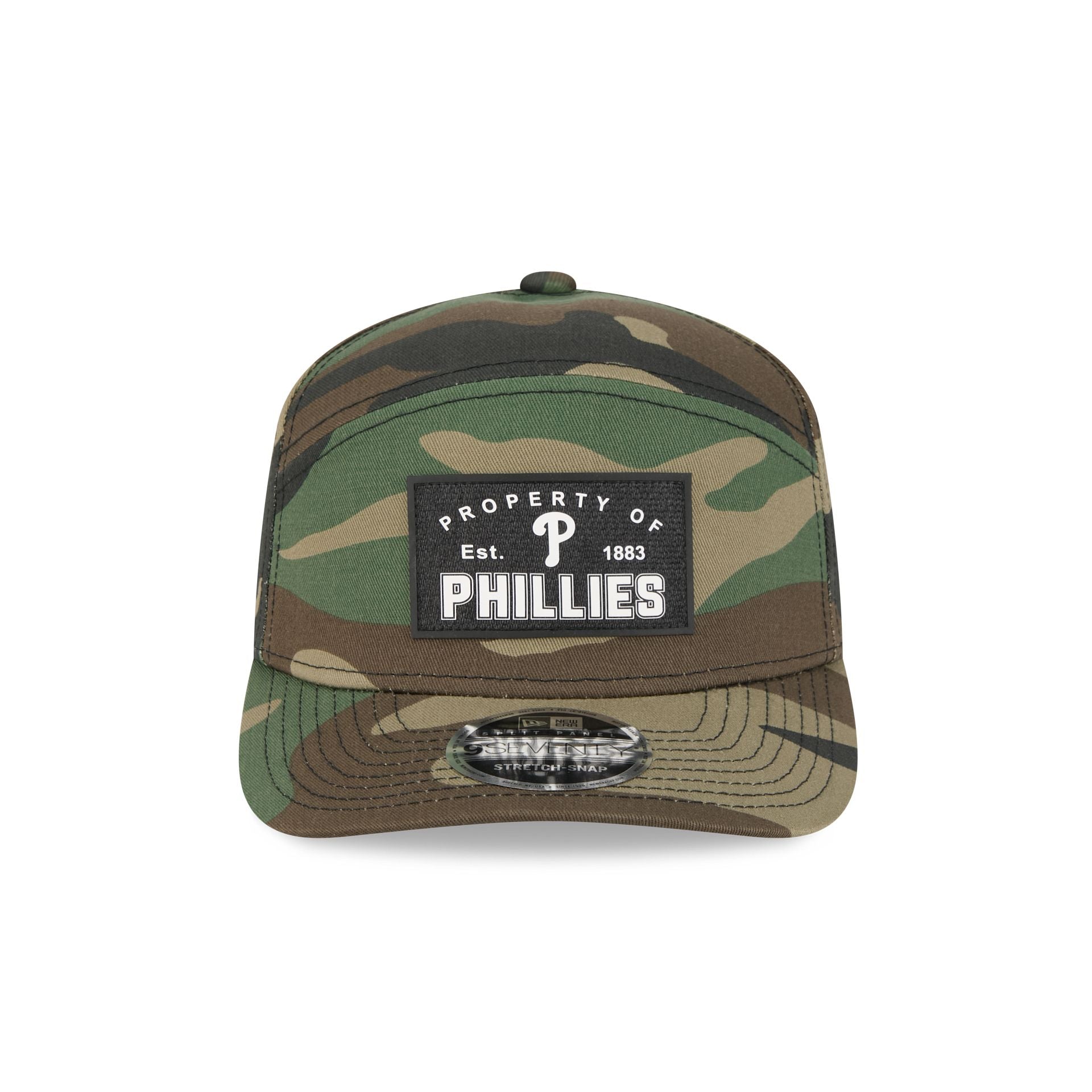Philadelphia Phillies Property of Patch Camo Split Panel 9SEVENTY Stretch-Snap Hat