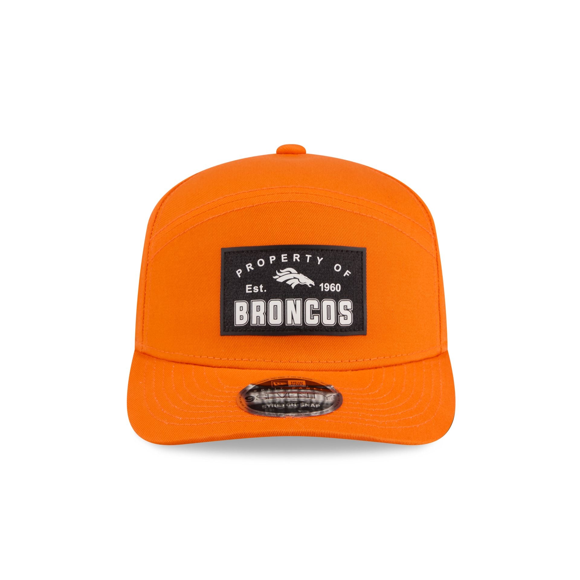 Denver Broncos Property of Patch Split Panel 9SEVENTY Stretch-Snap Hat