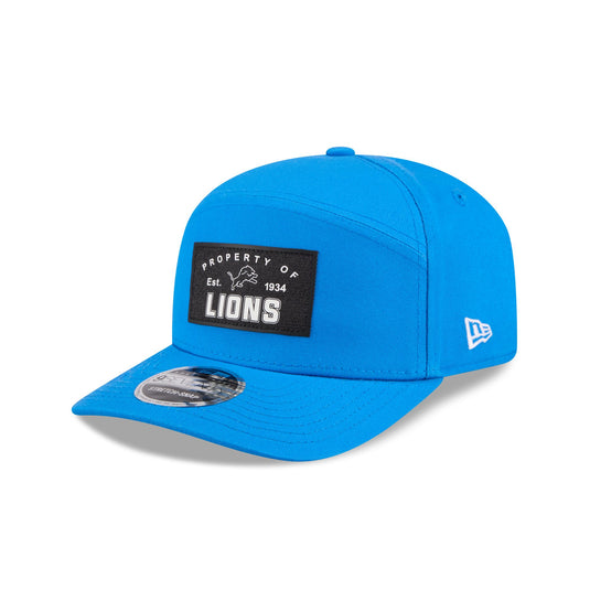 Detroit Lions Property of Patch Split Panel 9SEVENTY Stretch-Snap Hat - New Era Cap