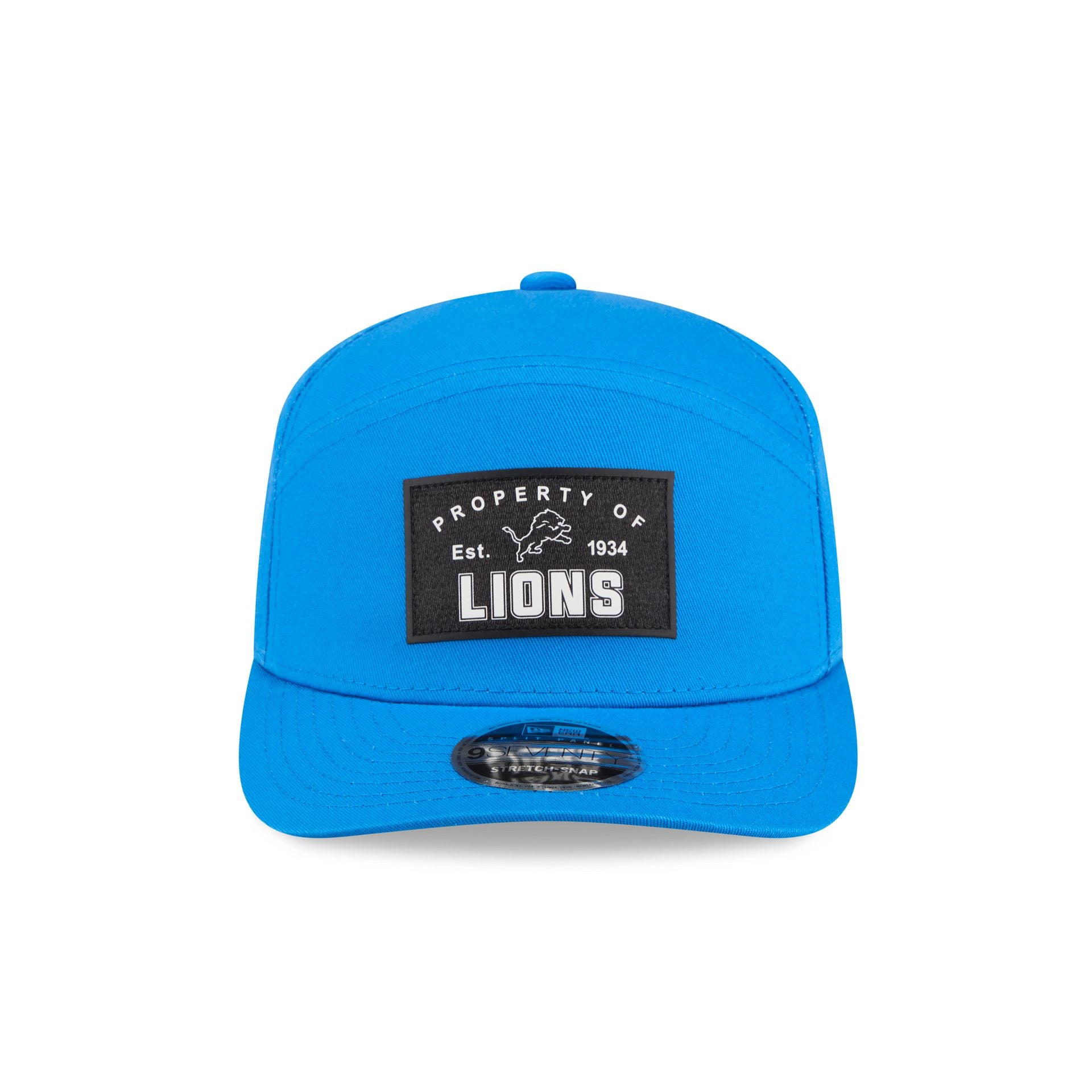 Detroit Lions Property of Patch Split Panel 9SEVENTY Stretch-Snap Hat